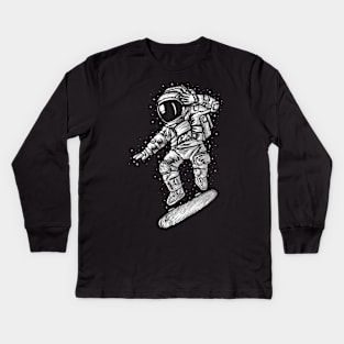 SKATE ASTRONAUT Kids Long Sleeve T-Shirt